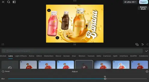 CapCut - Efek Camera Movement Video Iklan Produk